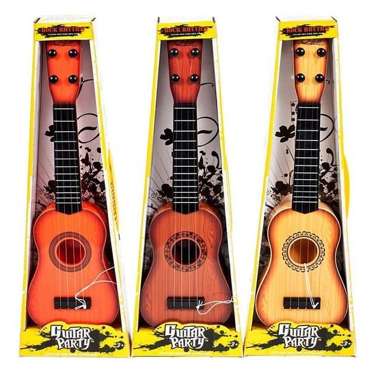 Dětská kytara Party Guitar 40 cm - světlá
