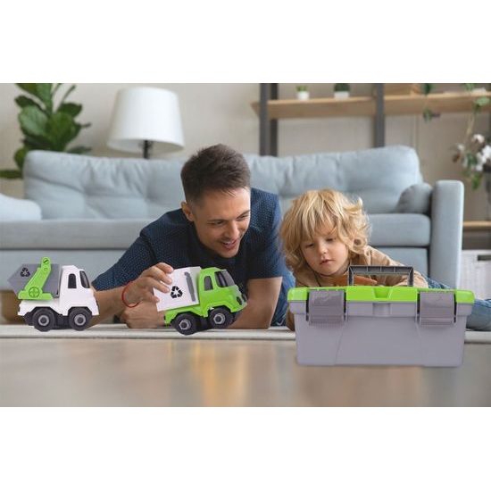Šroubovací autíčko s kufříkem a 3 autíčky Sanitation Control