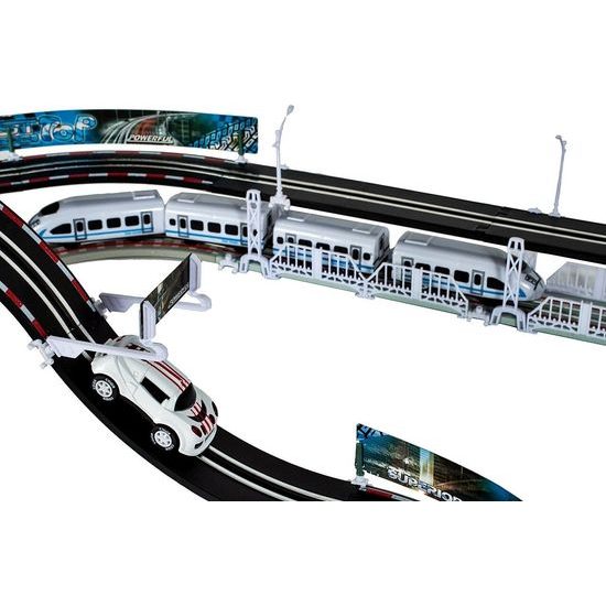 Dětská XXL vláčkodráha s autodráhou Speed Racing 600 cm