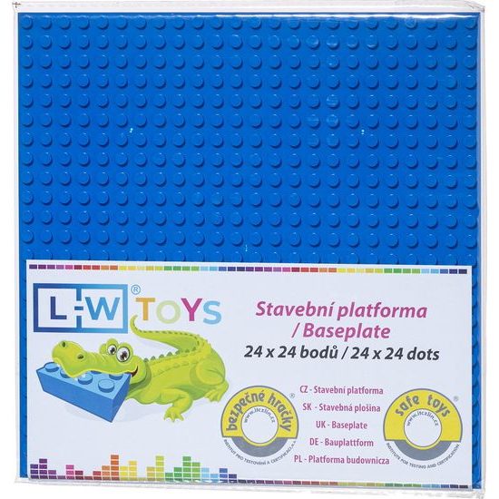LW Toys Podložka na stavění 24x24 bodů - modrá