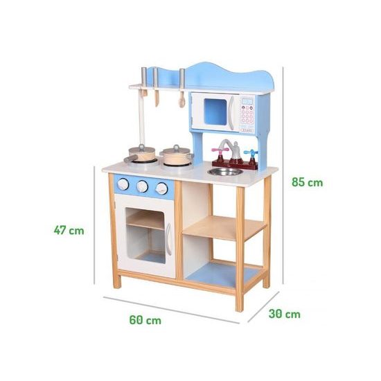 Ecotoys dětská dřevěná kuchyňka s vybavením
