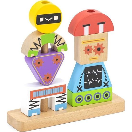 Dřevěné kostky Viga Robot