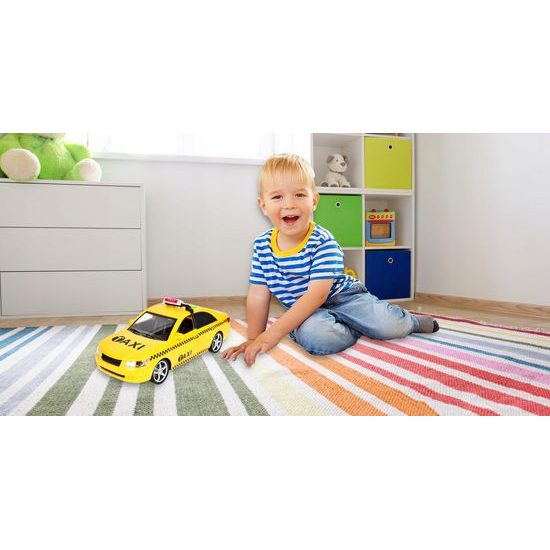 Taxikářské auto na setrvačník se zvuky City Service 1:16