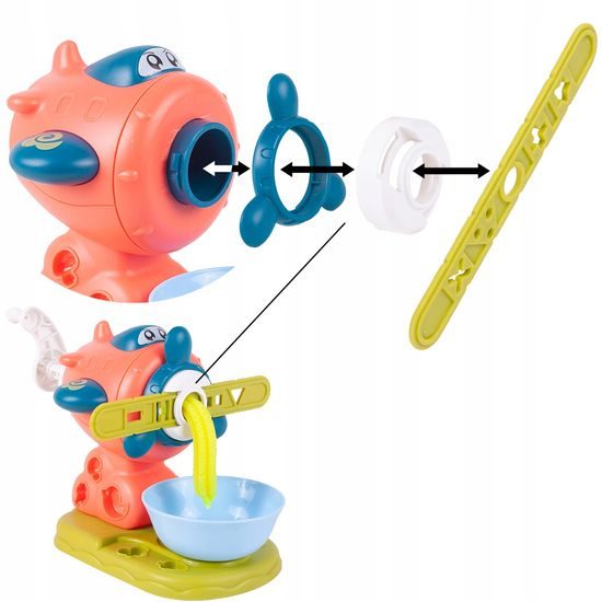 Modelovací plastelína s mlýnkem a příslušenstvím 4 barvy Mills Doh - oranžová