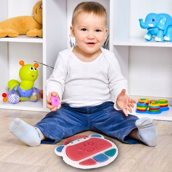 Interaktivní bubínek se zvuky a světly Myška růžová