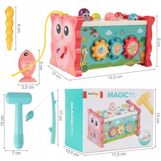 Magická edukační kostka pro děti 8v1 modrá