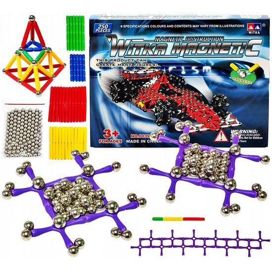 Doris magnetická stavebnice Witka Magnetic 250 dílů