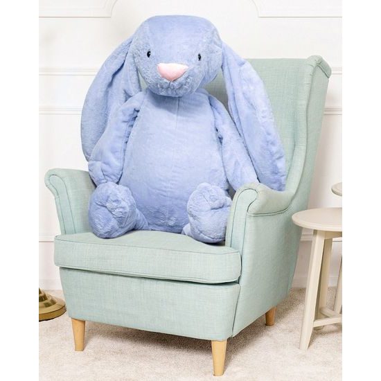Plyšový králík Figo 100 cm modrý
