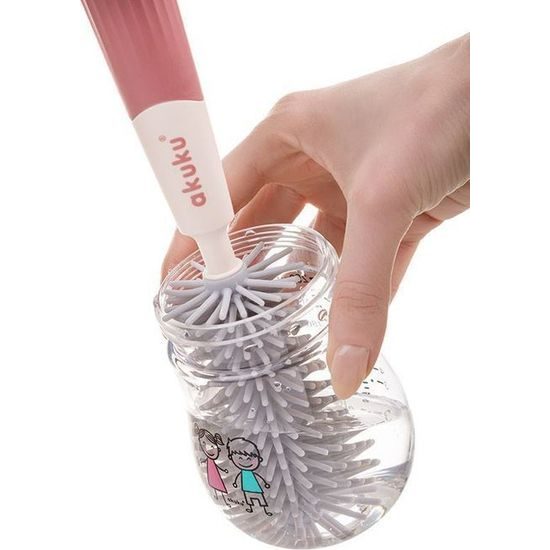 Akuku Silikonový kartáč 2v1 výměnná hlavice