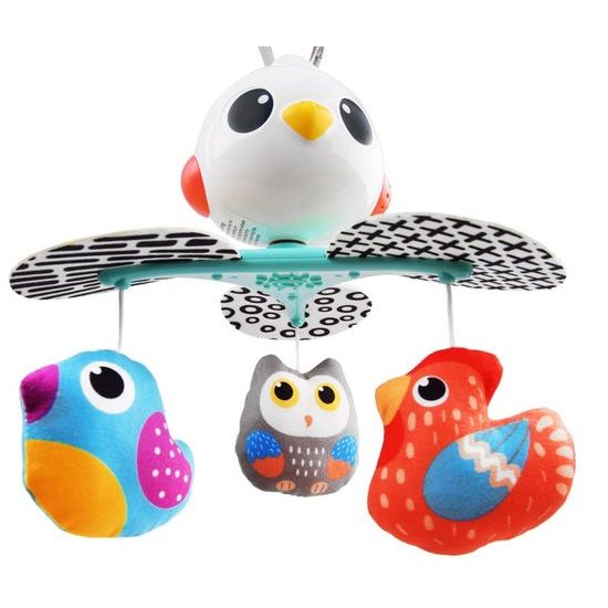 Huile Toys cestovný kolotoč nad postieľku s melódiami Bird Toys