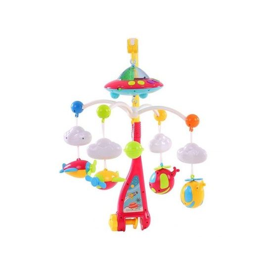 Haunger kolotoč nad postýlku s dálkovým ovladačem a projektorem