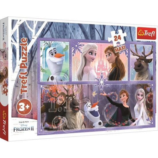 TREFL Puzzle Ledové království: Svět plný magie MAXI 24 dílků