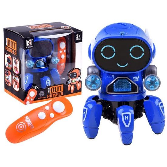 Interaktivní tančící robot na dálkové ovládání Boot Pioneer modrý