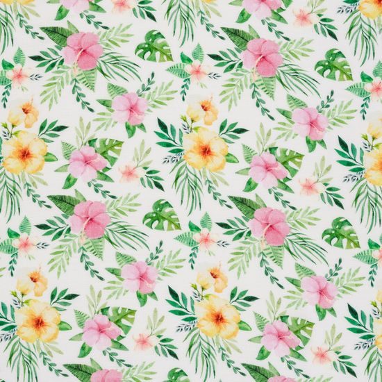 Bambusová plena 75x75 květy barevné