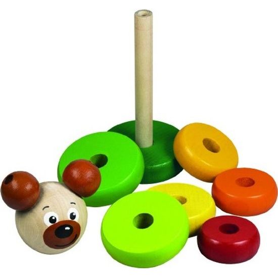 Dřevěná Pyramida medvěd 8ks