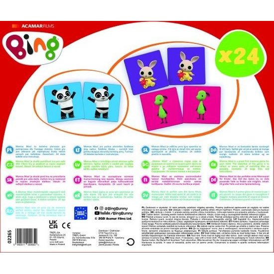 Pexeso Maxi - Králíček Bing 24 kusů - společenská hra