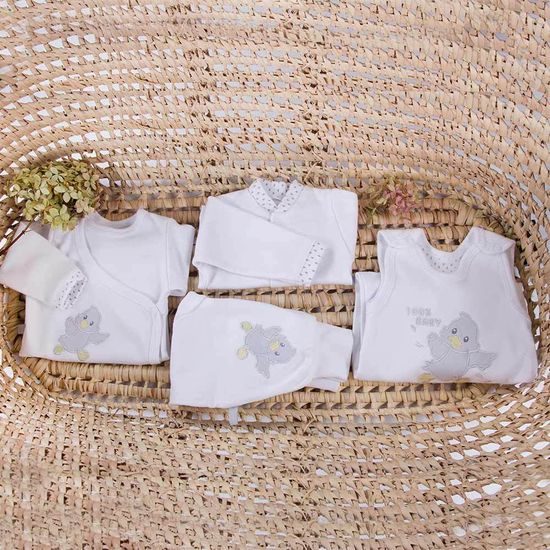 EEVI Kojenecké body s dlouhým rukávem Newborn bílá 62 (3-6m)