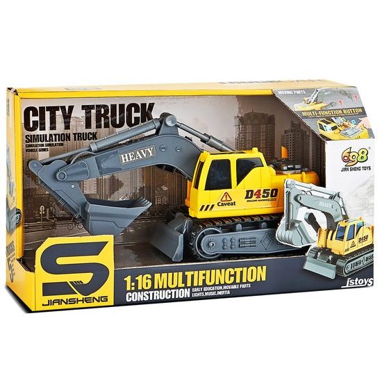 Bagr se světlem a zvukem City Truck 1:16