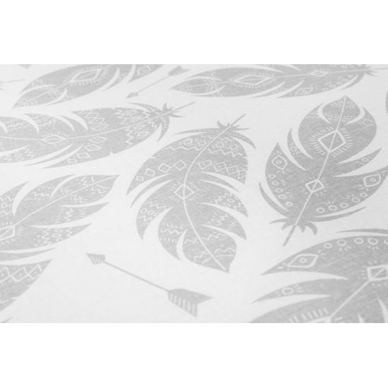 Matrace do postýlky Sensillo šedé pírka 120 X 60 cm