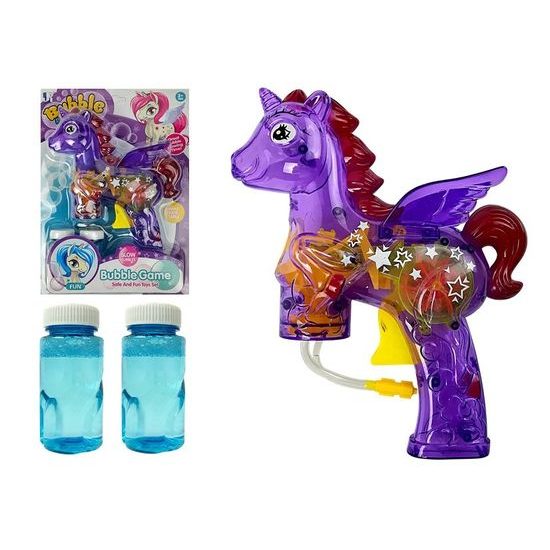 Majlo Toys bublifuk se světýlkem Unicorn fialový