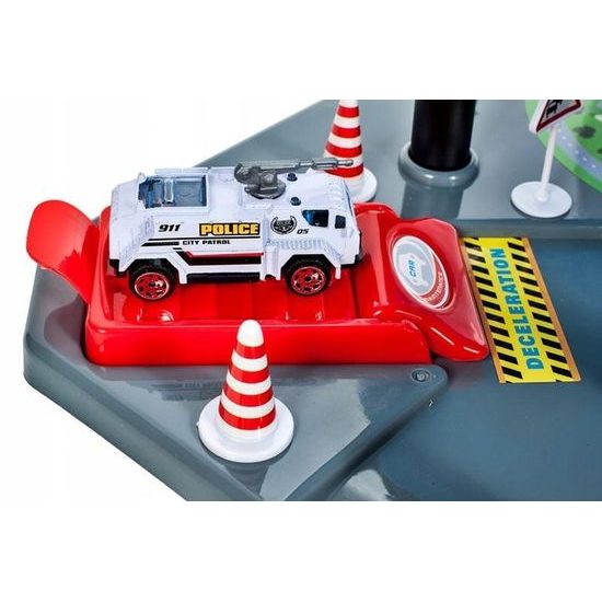 Parkovací garáž se 4 autíčky, helikoptérou a výtahem City Police