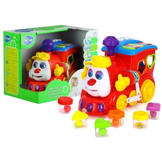 Huile Toys multifunkční lokomotiva se světlem a zvukem Happy Loco