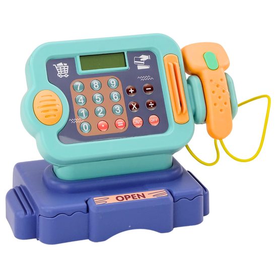 Dětská pokladna se skenerem Calculator Cashier - modrá