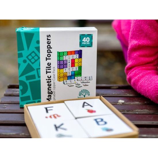 Learn & grow toys Magnetické doplňkové dlaždice ABECEDA VELKÁ PÍSMENA(40kusů)