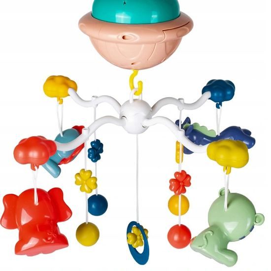 Kolotoč nad postieľku so zvieratkami a projektorom Bed Bell