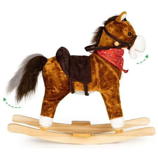 Ecotoys plyšový hojdací kôň - hnedý