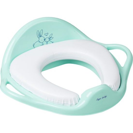 Dětské sedátko na WC měkké Králíčci zelené