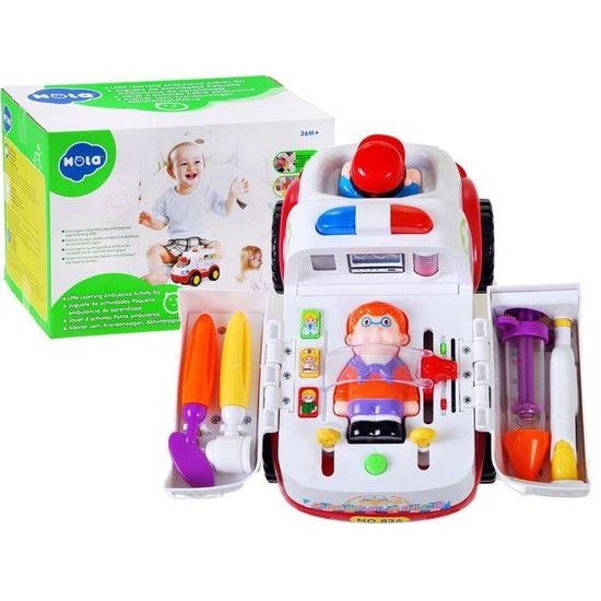 Huile Toys interaktivní autíčko pro nejmenší se zvukem Sanitka