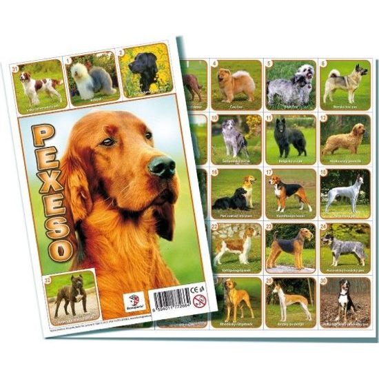 Pexeso Psi společenská hra 32 obrázkových dvojic