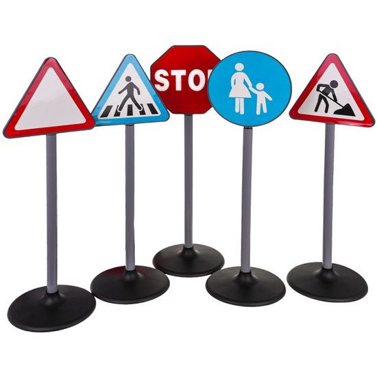 Dětské dopravní značky 70 cm Road Signs - 5 kusů