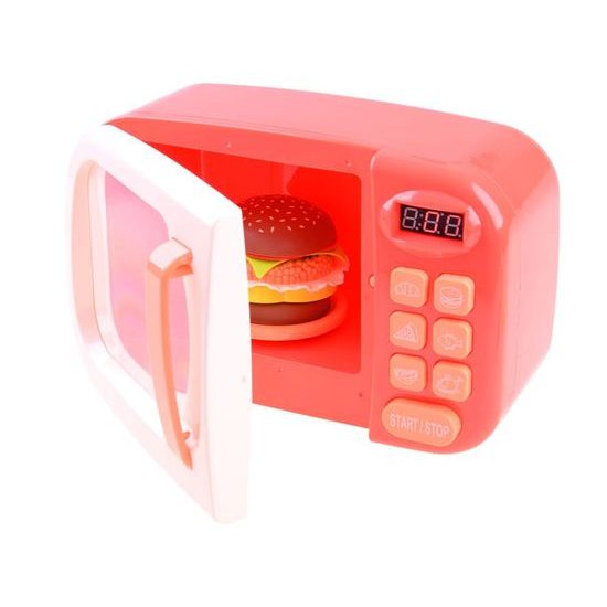 Majlo Toys dětská mikrovlnná trouba na baterie Kids Microwave růžová