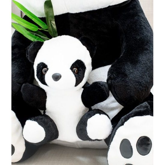Plyšový medvěd Panda 100 cm s miminkem