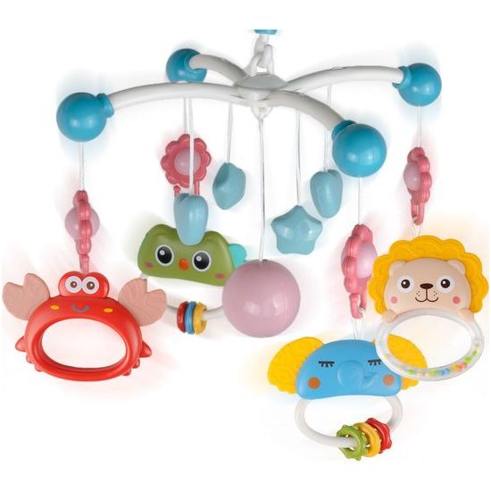 Kolotoč nad postýlku s projektorem a dálkovým ovládáním Music Mobile modrý