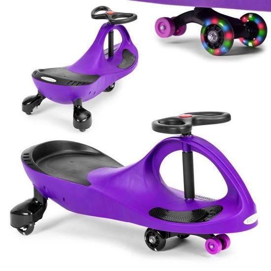 Ecotoys gravitační odrážedlo se svítícími koly Spinner - fialové