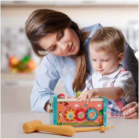 Magická edukační kostka pro děti 8v1 růžová