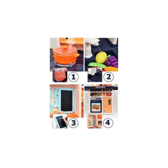 Doris dětská kuchyňka XXL se zvuky a tekoucí vodou - růžová