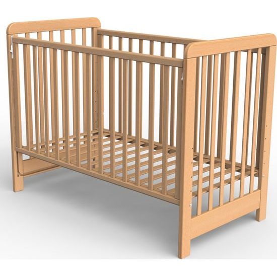 Postýlka s odnímatelným bokem Scarlett Vista buk přírodní 120 x 60 cm