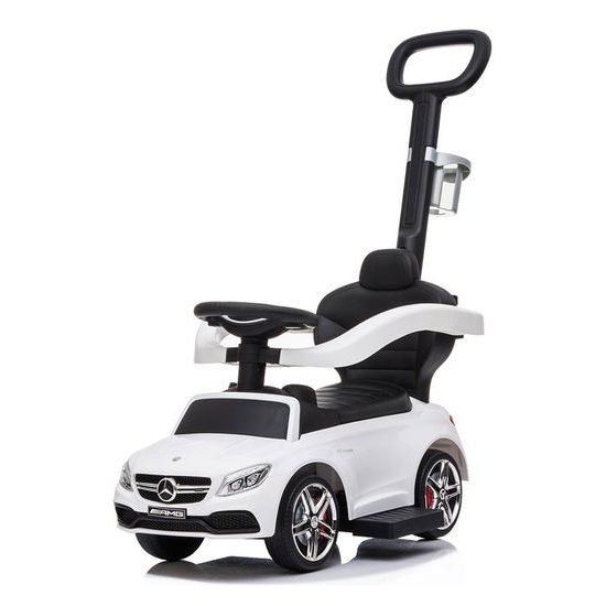 Baby Mix odrážedlo Mercedes AMG C63 s vodící tyčí 3v1 bílé