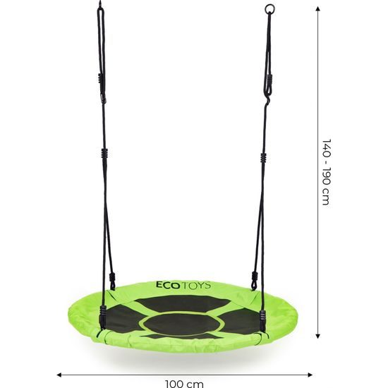 Zahradní houpačka Čapí hnízdo 100 cm zelená