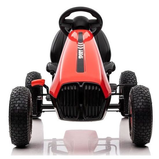 Dětská šlapací motokára s nafukovacími koly Formule 208 - červená