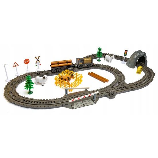 Doris vláčkodráha na baterie s příslušenstvím 66 dílků Electric Train