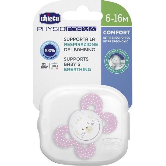 Chicco Physio silikon Comfort růžová Girl 1 ks