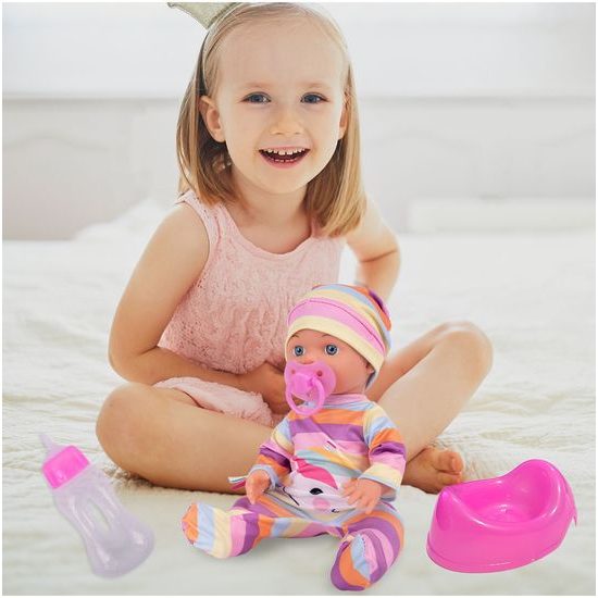 Panenka Sweet Doll 30 cm s jídelní židličkou a dalším příslušenstvím