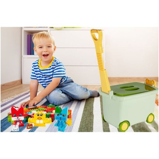 Konstrukční kostky ve vozíčku Animal Blocks 90 kusů