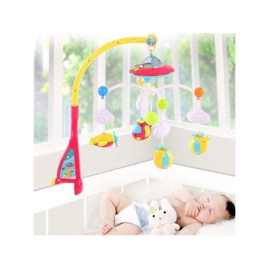 Haunger kolotoč nad postýlku s dálkovým ovladačem a projektorem