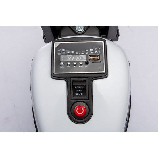Dětská elektrická motorka Faster - bílá